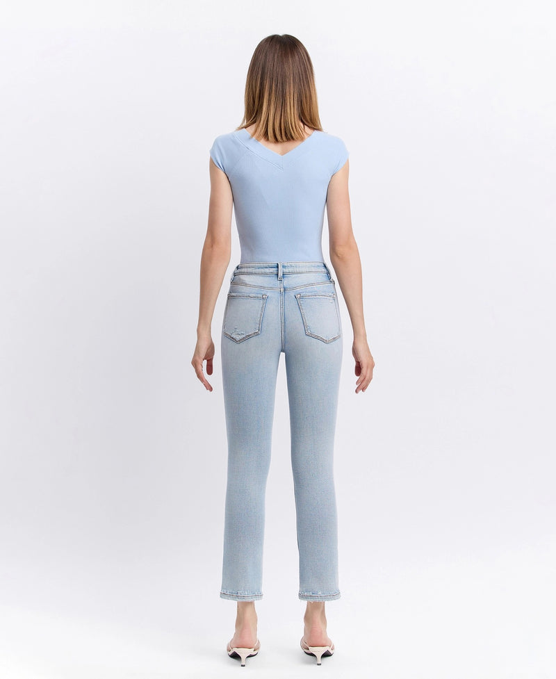 Tummy Control High Rise Straight Jeans - LV5