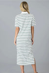 Polo Midi Dress Stripe Green