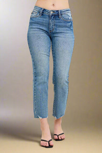 MR Vintage Wash Destroy Hem Kick Flare JB136