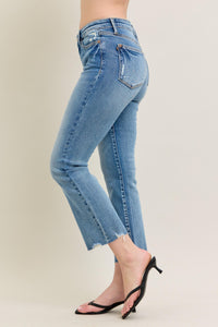 MR Vintage Wash Destroy Hem Kick Flare JB136
