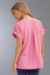 Short Sleeve Lizzy Top - Pink