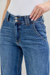 High Waist Double Button Wide Leg JB137
