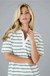 Polo Midi Dress Stripe Green