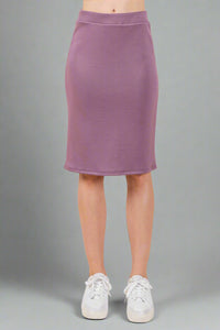 Soft Brushed Skirt - Plum