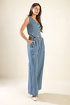 Striped Woven Pant - Blue