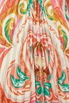 Bold Print Halter Dress - White