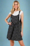 Floral Print Romper - Black