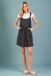 Floral Print Romper - Black
