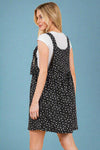Floral Print Romper - Black