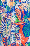 Spaghetti Strap Tropical Romper Blue