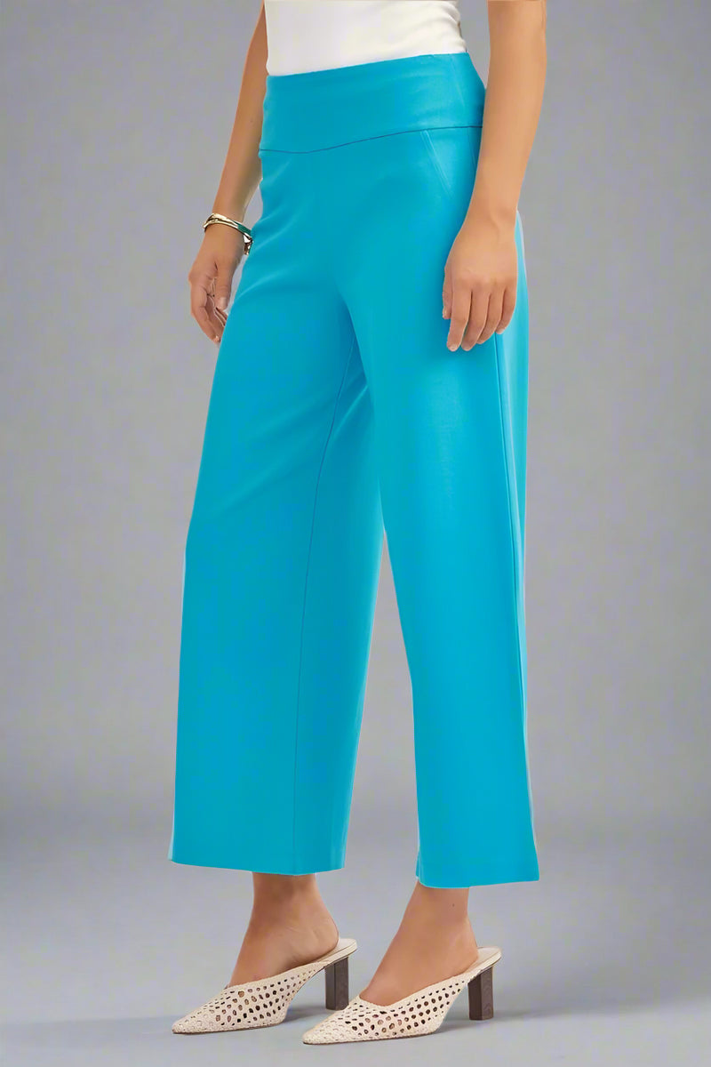 Magic Wide Cropped Pants - Tropical Teal