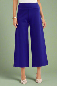 Magic Wide Cropped Pants - Royal