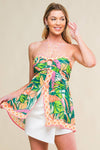 O-Ring Halter Tank Top Green