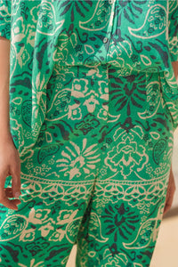 Jade Print Brooklyn Pants - Green