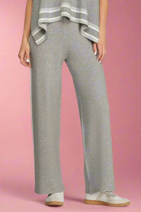 Stripe Detail Sweater Pants - Grey