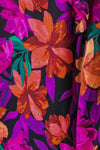 High Neck Balloon Sleeve Floral TopFuchsia