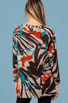 Crew Neck Long Sleeve Top Teal