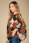 Angel Sleeve Top - Green