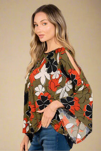 Angel Sleeve Top - Green