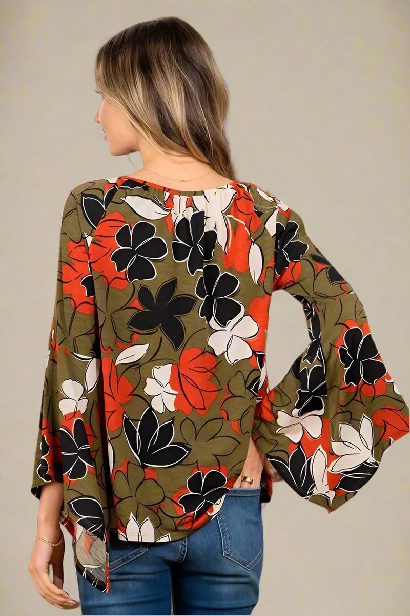 Angel Sleeve Top - Green
