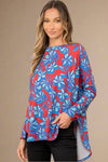 Long Sleeve Top Red & Blue