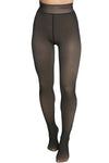 Fleece Lined Fake Sheer Tights - Black OR Nude