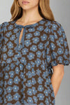 Puff Sleeve Front Bow Top