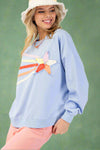 Shooting Star Sweatshirt - Peri Blue