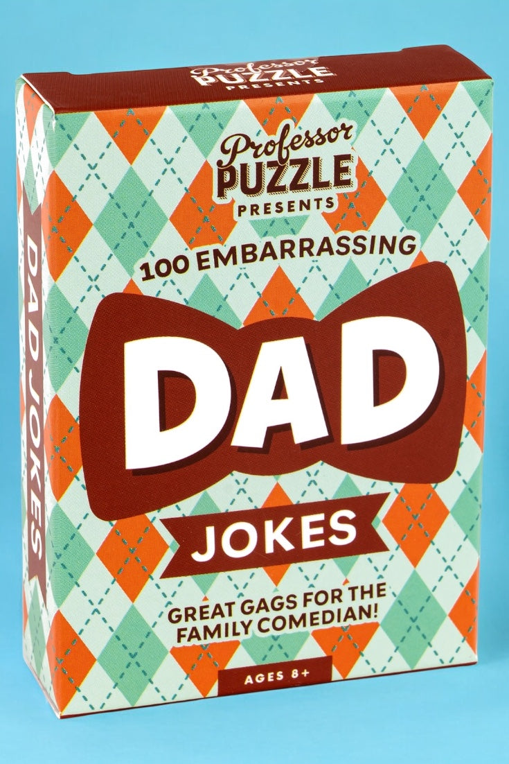 A set of 50 cards with 100 dad jokes included.