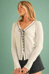 Kayana Knit Top - White