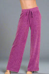 These long, stretchy plum lounge pants feature ultra soft material and a drawstring waist.