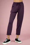 Cuffed Very Soft Full Length Pants - Plum