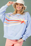 Shooting Star Sweatshirt - Peri Blue