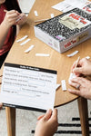 A fill in the blank party game for players 8 years+. Played with 3+ players.