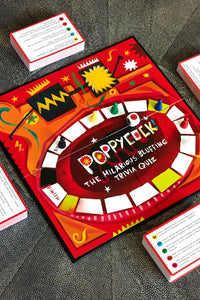 A board trivia game that challenges you to come up with the correct answer or bluff. Comes with board, markers, trivia cards, and dice.