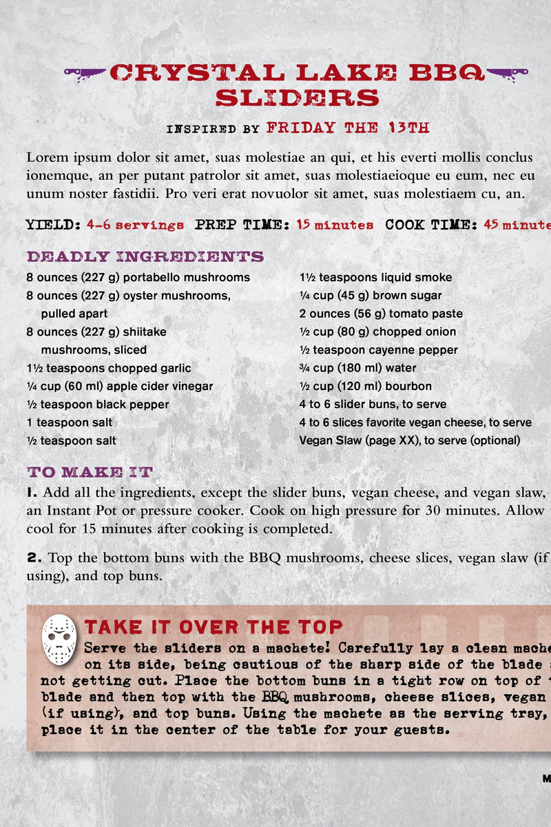 Death For Dinner Cookbook