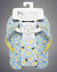 Women's Daisies Flip Flops & Mesh Bag Set