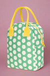 Zipper Lunch Bag - Dot Spring Green