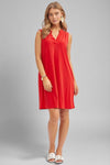 Solid Sleeveless Lizzy Dress - Red