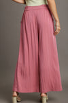 Pleated Detail Elastic Trouser - Rose