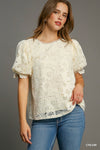 Floral Lace Top - Cream