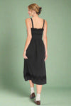 Lace Sleeveless Midi Dress - Black
