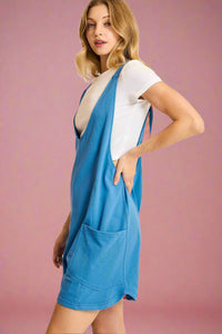 Sleeveless Romper - Ocean