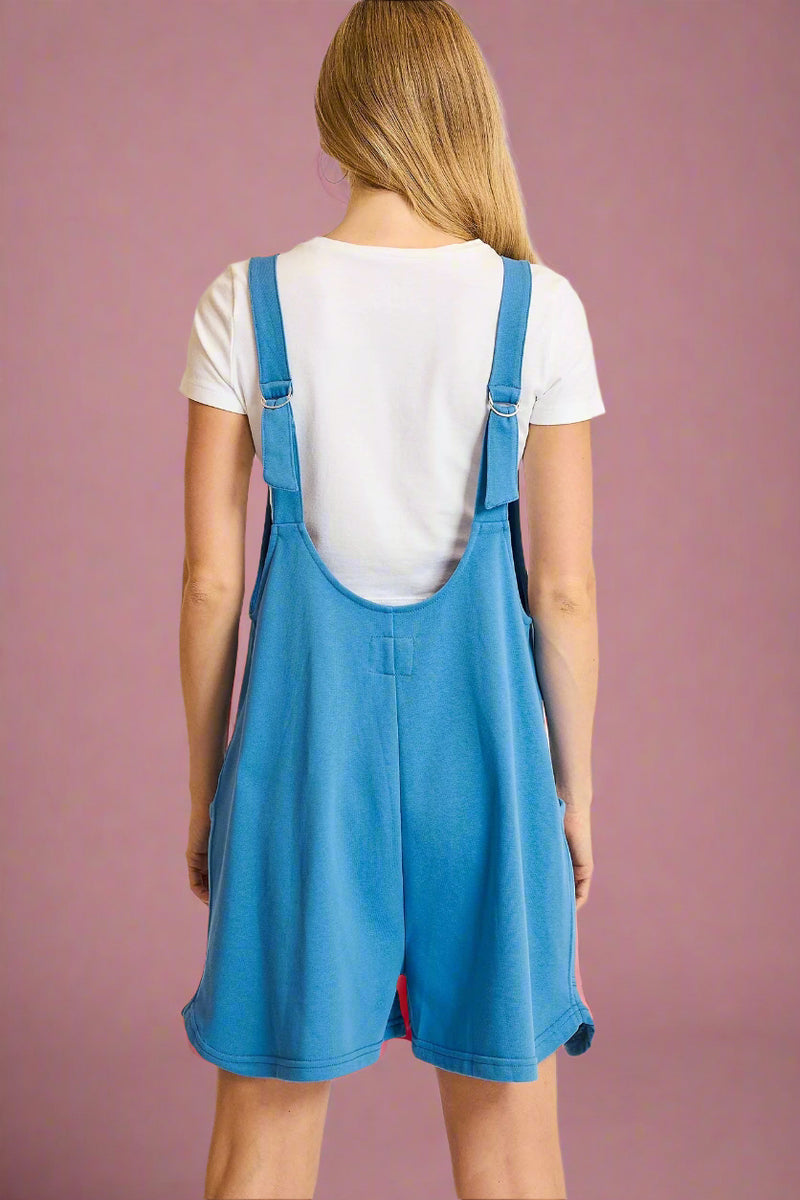 Sleeveless Romper - Ocean