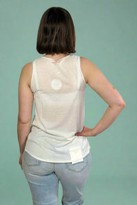 Peace Love Fashion Tank - White