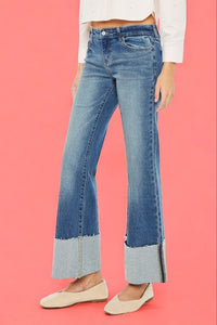 Mid Rise Wide Flare Jeans KC02