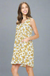 Floral Dress With Pockets - Beige