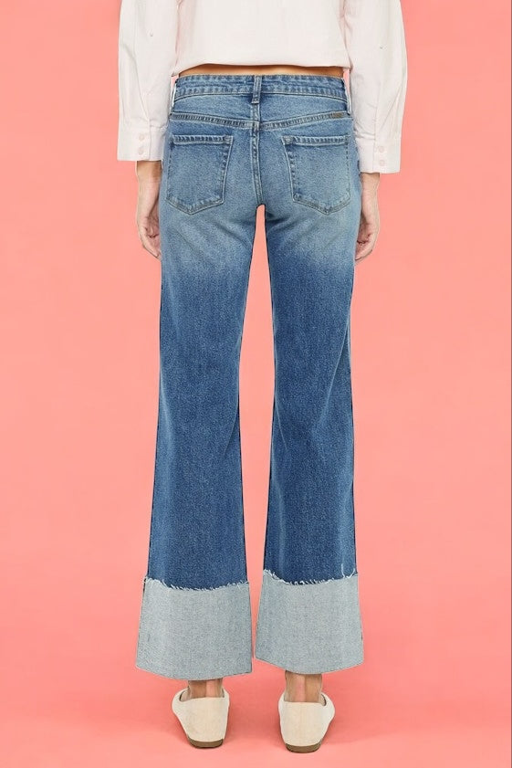 Mid Rise Wide Flare Jeans KC02