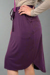 Tulip Hem Skirt - Eggplant