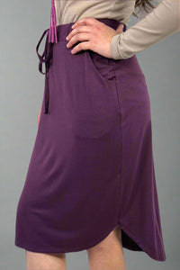 Tulip Hem Skirt - Eggplant